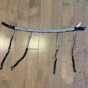 Victoria's Secret Silver and Black Garter Belt